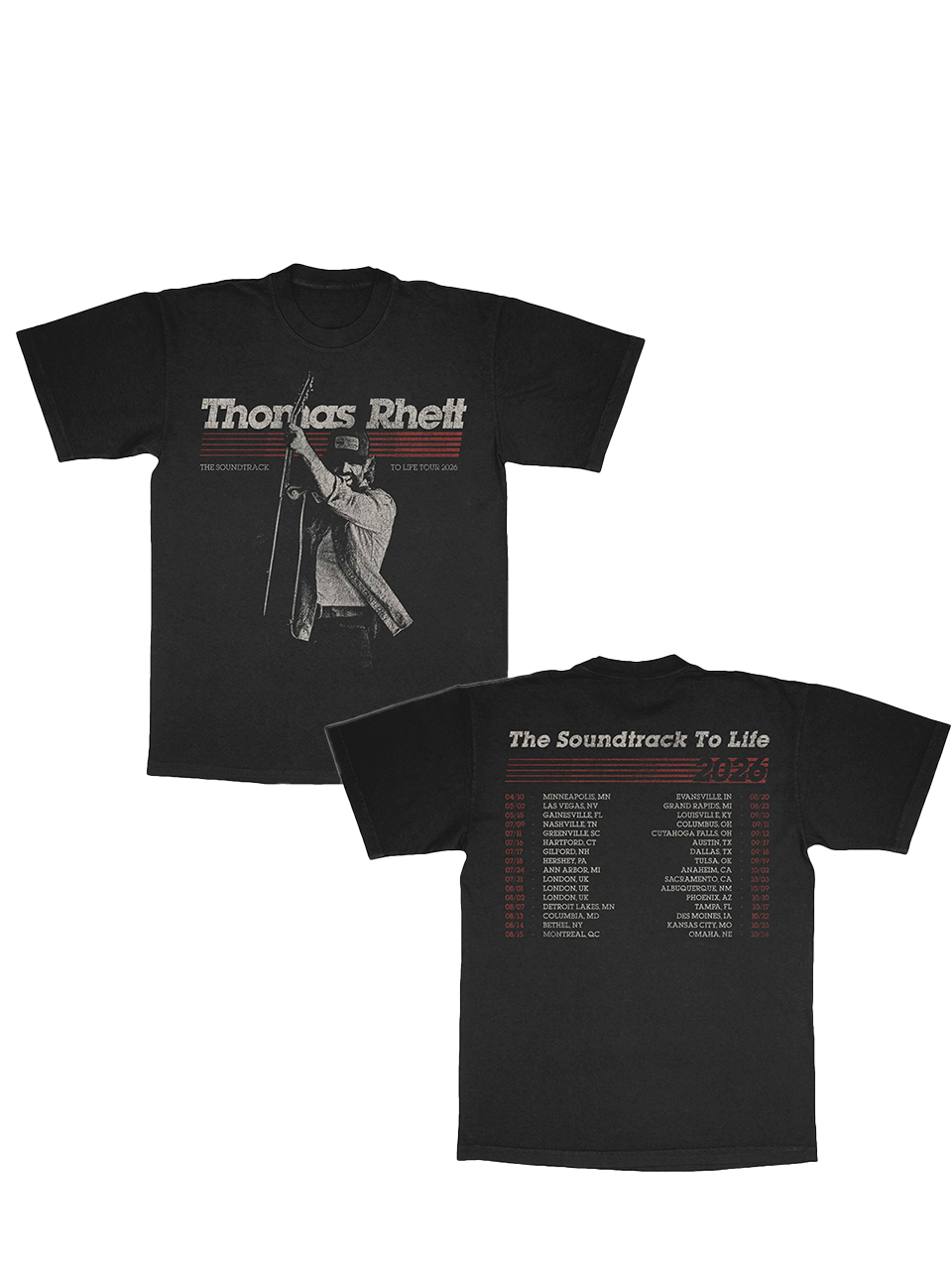 2026 Soundtrack to Life Black Photo Tee
