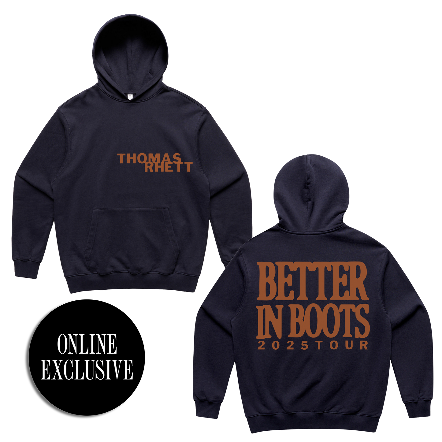 Better in Boots Navy Statement Hoodie