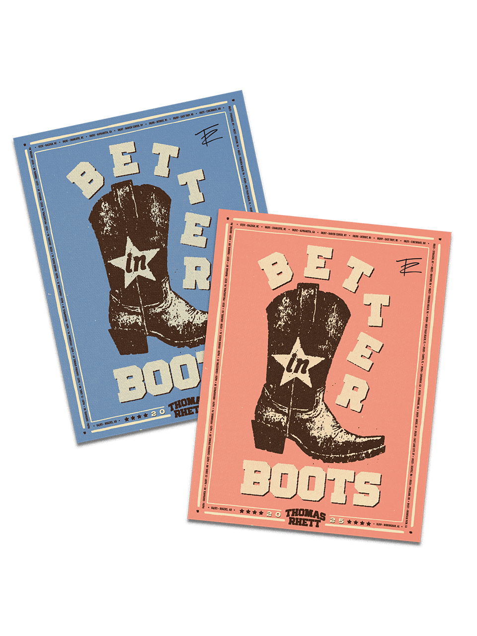 rhettのページです LIMITED Thomas Rhett Signed Better In Boots Tour Poster – Shop