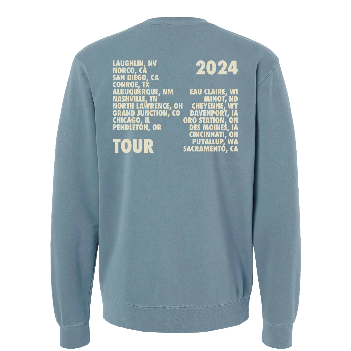 Tour 2024 Slate Blue Crewneck