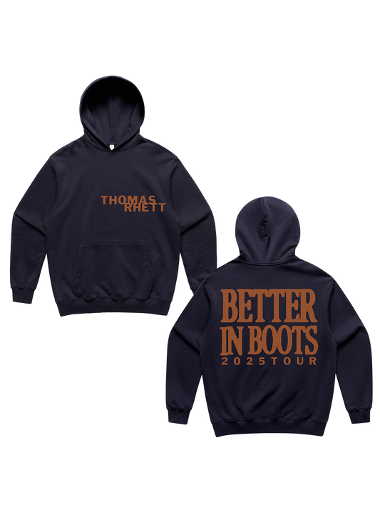 Better in Boots Navy Statement Hoodie