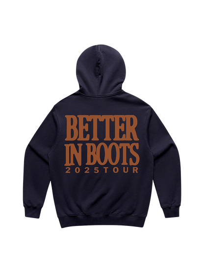 Better in Boots Navy Statement Hoodie
