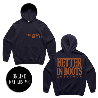 Better in Boots Navy Statement Hoodie
