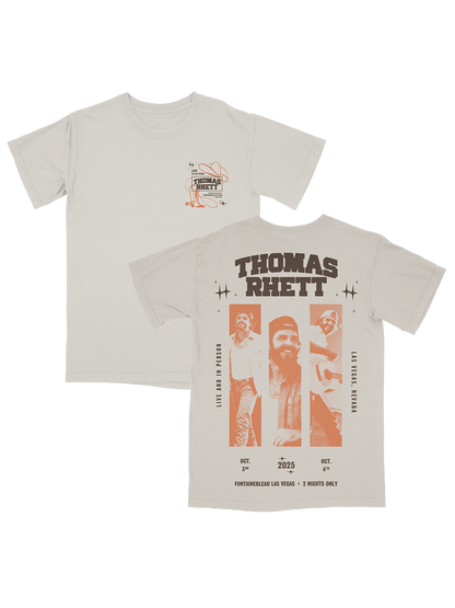 Live In Las Vegas Cream Tee