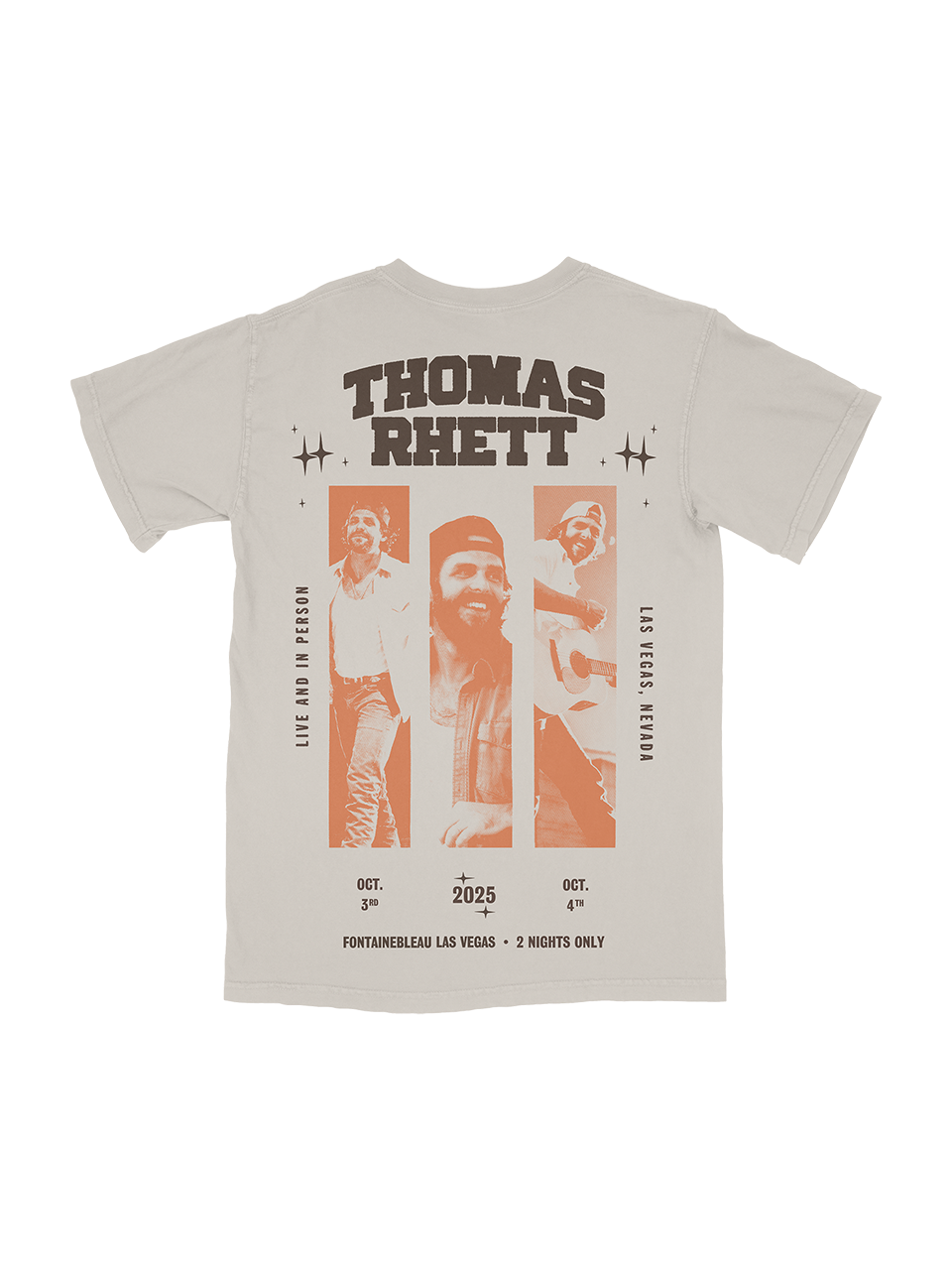 Live In Las Vegas Cream Tee