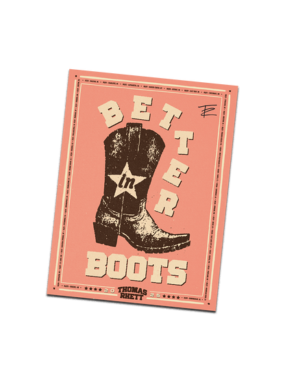 Thomas Rhett Singer Poster LIMITED Thomas Rhett Signed Better In Boots Tour Poster – Shop Thomas Rhett